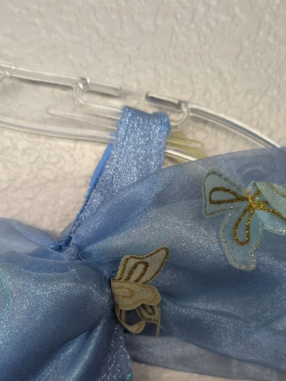 Disney Cinderella Live Light Blue Shimmer Princess Dress with Butterfly Accents